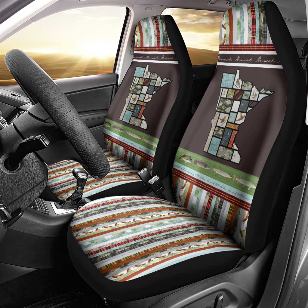 In The Deep Heart Of Minnesota Christmas Design Car Seat Cover Xmas Holiday Patterns - Wonder Print Shop