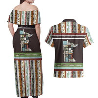 In The Deep Heart Of Minnesota Christmas Design Couples Matching Off Shoulder Maxi Dress and Hawaiian Shirt Xmas Holiday Patterns - Wonder Print Shop