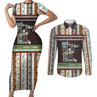 In The Deep Heart Of Minnesota Christmas Design Couples Matching Short Sleeve Bodycon Dress and Long Sleeve Button Shirt Xmas Holiday Patterns - Wonder Print Shop