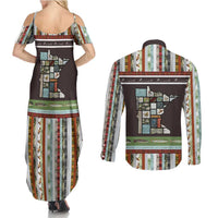 In The Deep Heart Of Minnesota Christmas Design Couples Matching Summer Maxi Dress and Long Sleeve Button Shirt Xmas Holiday Patterns - Wonder Print Shop
