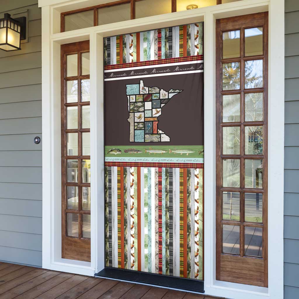 In The Deep Heart Of Minnesota Christmas Design Door Cover Xmas Holiday Patterns - Wonder Print Shop