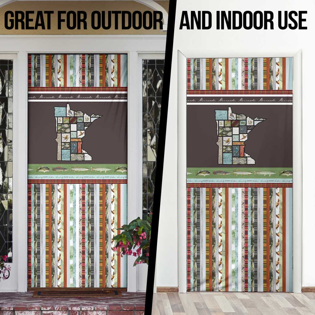 In The Deep Heart Of Minnesota Christmas Design Door Cover Xmas Holiday Patterns - Wonder Print Shop