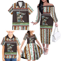 In The Deep Heart Of Minnesota Christmas Design Family Matching Off The Shoulder Long Sleeve Dress and Hawaiian Shirt Xmas Holiday Patterns - Wonder Print Shop
