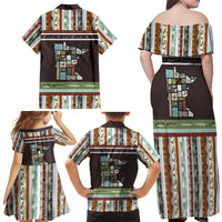 In The Deep Heart Of Minnesota Christmas Design Family Matching Off Shoulder Maxi Dress and Hawaiian Shirt Xmas Holiday Patterns - Wonder Print Shop