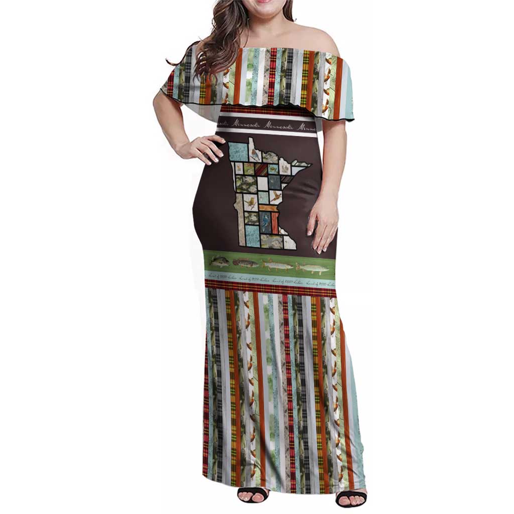 In The Deep Heart Of Minnesota Christmas Design Family Matching Off Shoulder Maxi Dress and Hawaiian Shirt Xmas Holiday Patterns - Wonder Print Shop