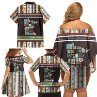 In The Deep Heart Of Minnesota Christmas Design Family Matching Off Shoulder Short Dress and Hawaiian Shirt Xmas Holiday Patterns - Wonder Print Shop