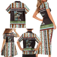 In The Deep Heart Of Minnesota Christmas Design Family Matching Short Sleeve Bodycon Dress and Hawaiian Shirt Xmas Holiday Patterns - Wonder Print Shop