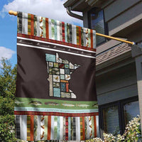 In The Deep Heart Of Minnesota Christmas Design Garden Flag Xmas Holiday Patterns - Wonder Print Shop