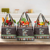In The Deep Heart Of Minnesota Christmas Design Grocery Bag Xmas Holiday Patterns - Wonder Print Shop