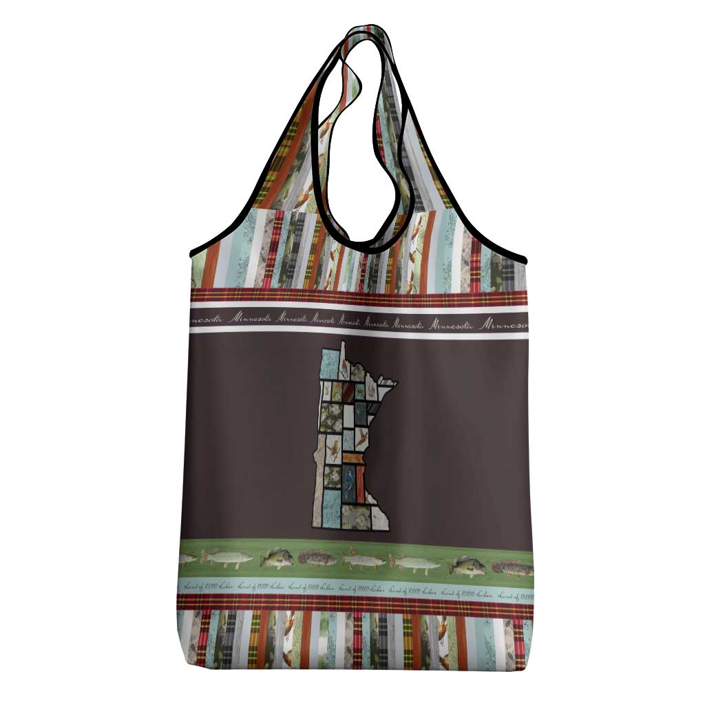 In The Deep Heart Of Minnesota Christmas Design Grocery Bag Xmas Holiday Patterns - Wonder Print Shop