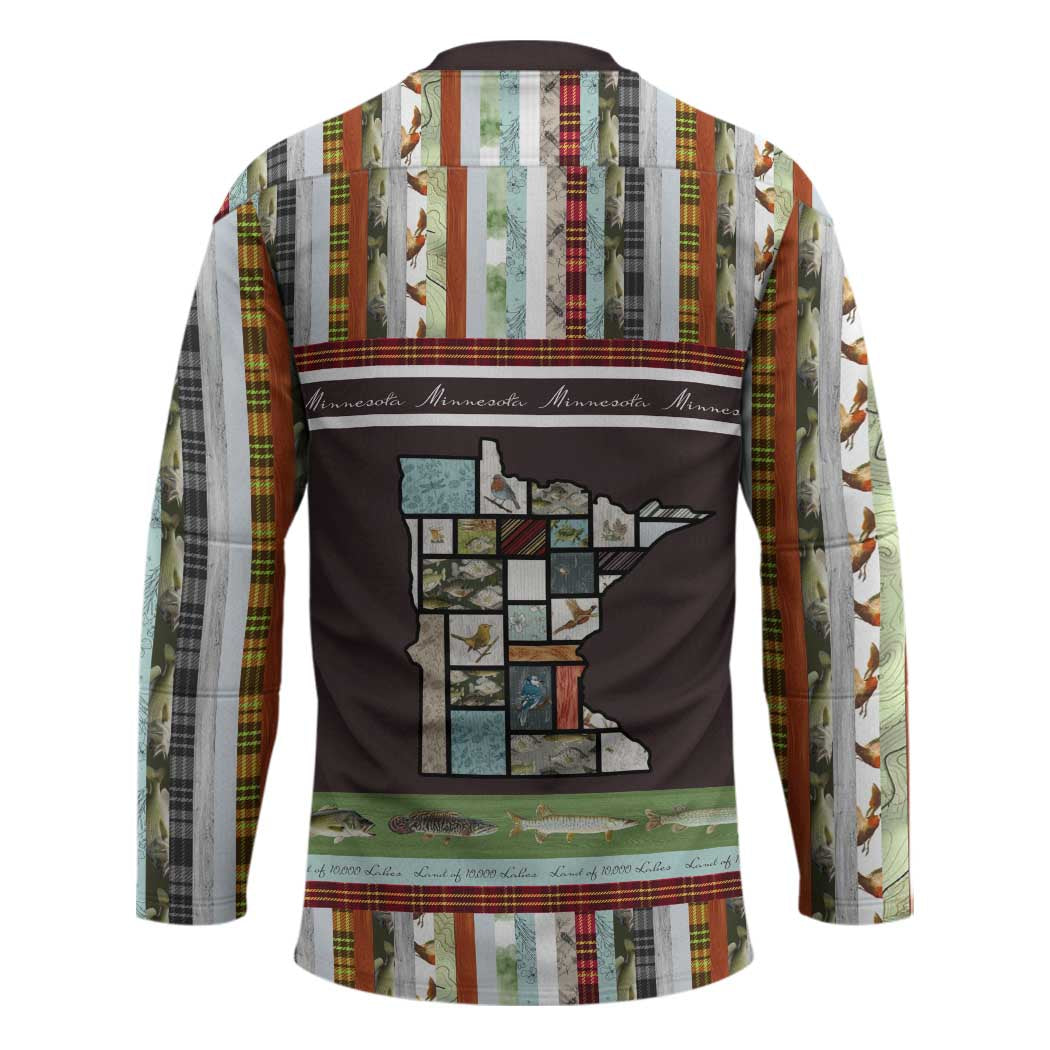 In The Deep Heart Of Minnesota Christmas Design Hockey Jersey Xmas Holiday Patterns - Wonder Print Shop