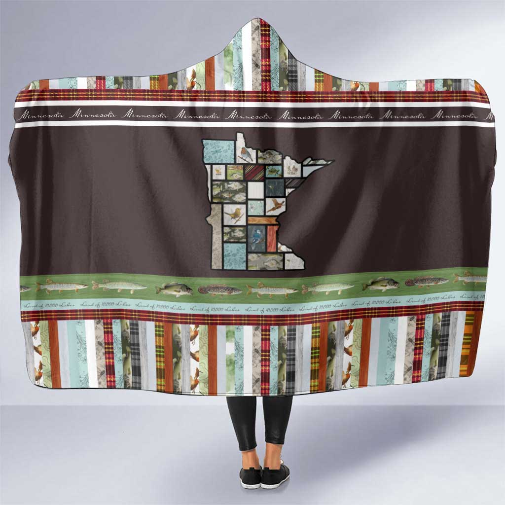 In The Deep Heart Of Minnesota Christmas Design Hooded Blanket Xmas Holiday Patterns - Wonder Print Shop