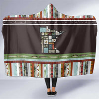 In The Deep Heart Of Minnesota Christmas Design Hooded Blanket Xmas Holiday Patterns - Wonder Print Shop