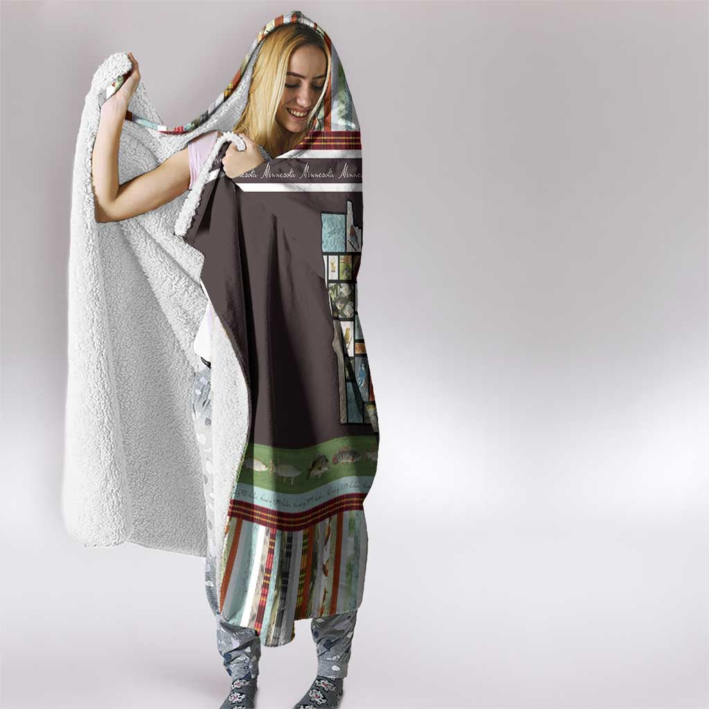 In The Deep Heart Of Minnesota Christmas Design Hooded Blanket Xmas Holiday Patterns - Wonder Print Shop