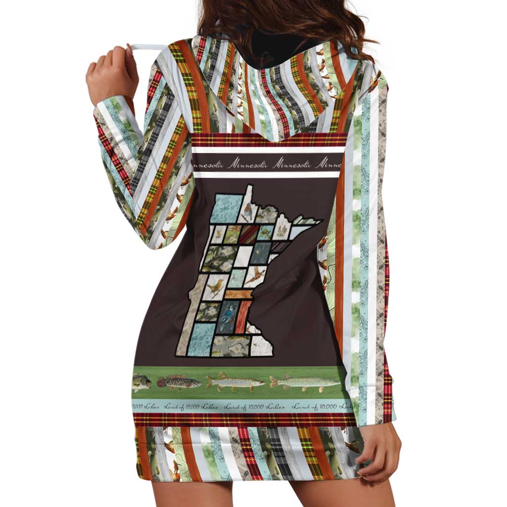 In The Deep Heart Of Minnesota Christmas Design Hoodie Dress Xmas Holiday Patterns - Wonder Print Shop