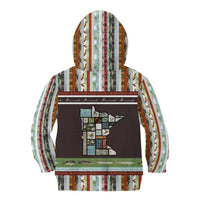 In The Deep Heart Of Minnesota Christmas Design Kid Hoodie Xmas Holiday Patterns - Wonder Print Shop