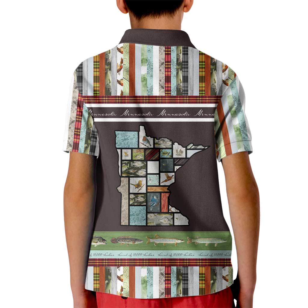 In The Deep Heart Of Minnesota Christmas Design Kid Polo Shirt Xmas Holiday Patterns - Wonder Print Shop