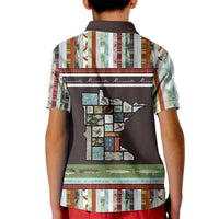 In The Deep Heart Of Minnesota Christmas Design Kid Polo Shirt Xmas Holiday Patterns - Wonder Print Shop