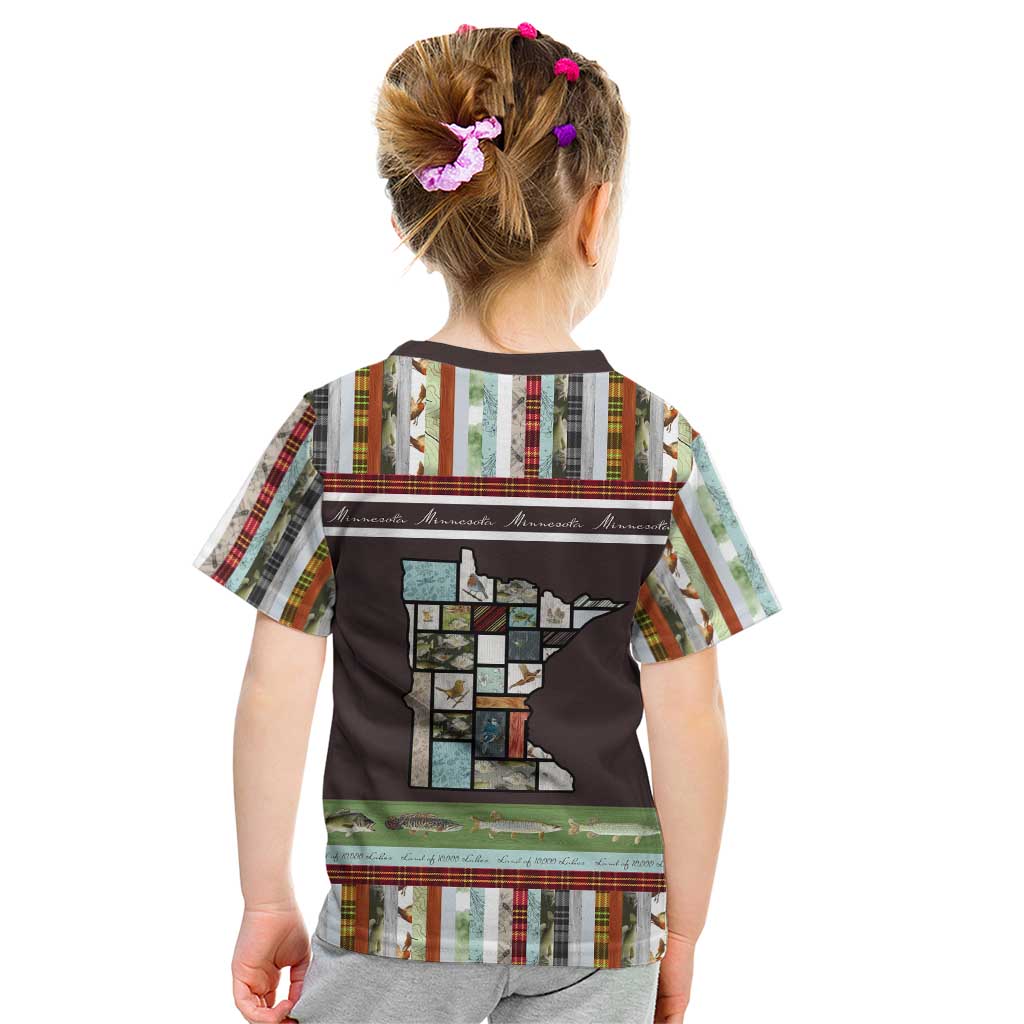 In The Deep Heart Of Minnesota Christmas Design Kid T Shirt Xmas Holiday Patterns - Wonder Print Shop