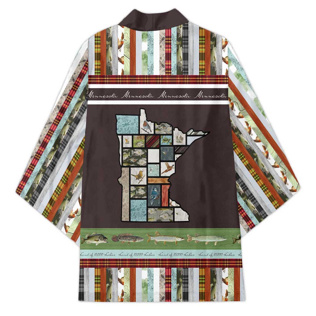 In The Deep Heart Of Minnesota Christmas Design Kimono Xmas Holiday Patterns - Wonder Print Shop