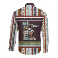In The Deep Heart Of Minnesota Christmas Design Long Sleeve Button Shirt Xmas Holiday Patterns - Wonder Print Shop