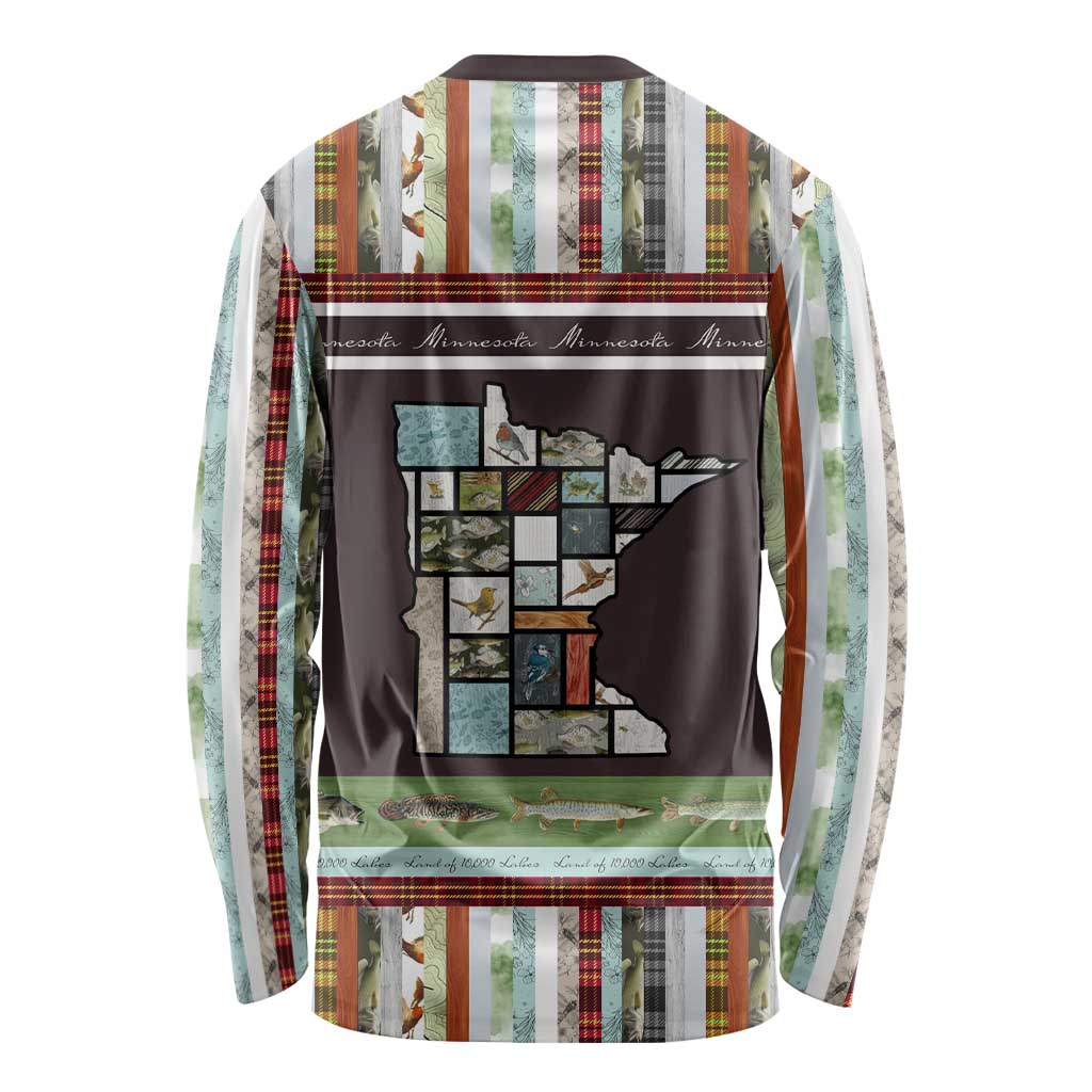 In The Deep Heart Of Minnesota Christmas Design Long Sleeve Shirt Xmas Holiday Patterns - Wonder Print Shop