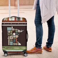 In The Deep Heart Of Minnesota Christmas Design Luggage Cover Xmas Holiday Patterns - Wonder Print Shop