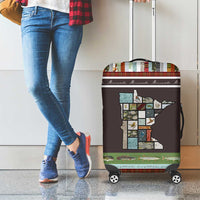 In The Deep Heart Of Minnesota Christmas Design Luggage Cover Xmas Holiday Patterns - Wonder Print Shop
