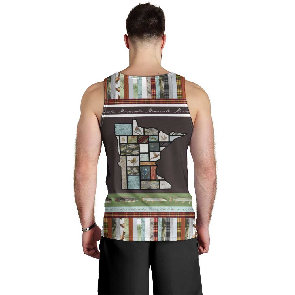In The Deep Heart Of Minnesota Christmas Design Men Tank Top Xmas Holiday Patterns - Wonder Print Shop