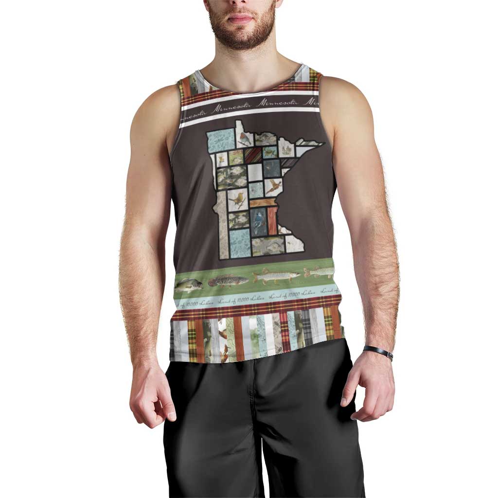 In The Deep Heart Of Minnesota Christmas Design Men Tank Top Xmas Holiday Patterns - Wonder Print Shop