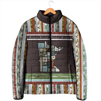 In The Deep Heart Of Minnesota Christmas Design Padded Jacket Xmas Holiday Patterns - Wonder Print Shop