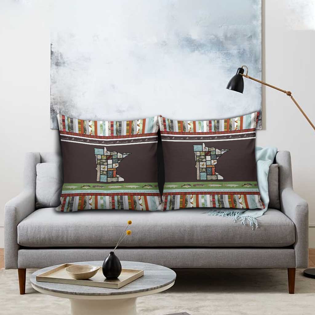 In The Deep Heart Of Minnesota Christmas Design Pillow Cover Xmas Holiday Patterns - Wonder Print Shop