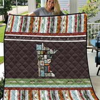 In The Deep Heart Of Minnesota Christmas Design Quilt Xmas Holiday Patterns - Wonder Print Shop