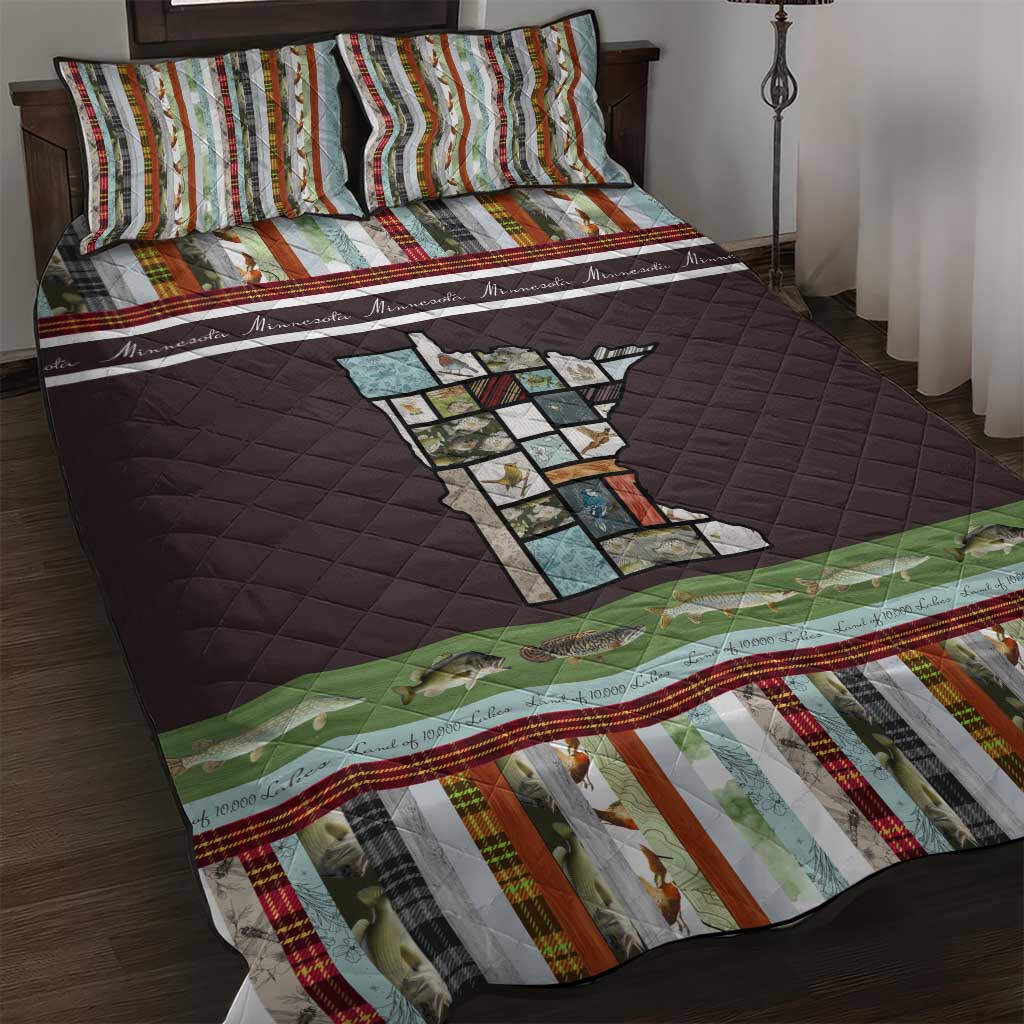 In The Deep Heart Of Minnesota Christmas Design Quilt Bed Set Xmas Holiday Patterns - Wonder Print Shop