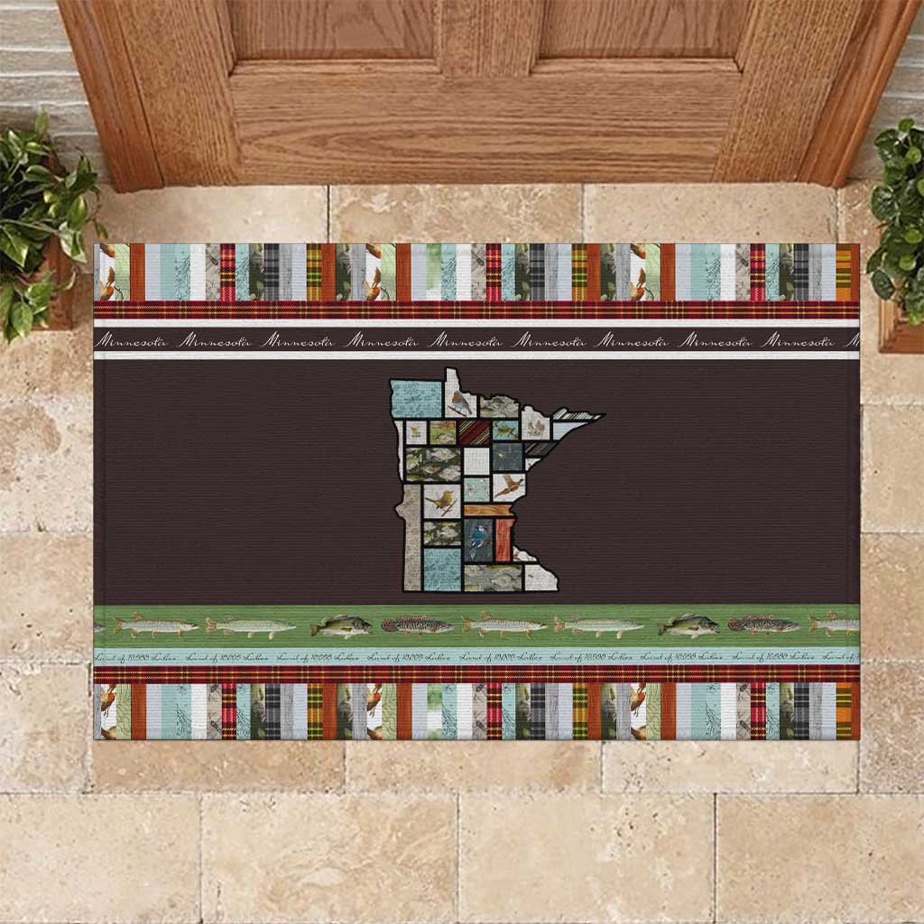 In The Deep Heart Of Minnesota Christmas Design Rubber Doormat Xmas Holiday Patterns - Wonder Print Shop