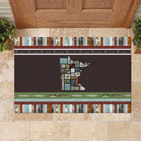 In The Deep Heart Of Minnesota Christmas Design Rubber Doormat Xmas Holiday Patterns - Wonder Print Shop