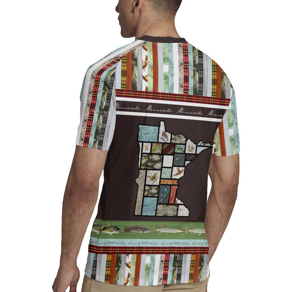 In The Deep Heart Of Minnesota Christmas Design Rugby Jersey Xmas Holiday Patterns - Wonder Print Shop