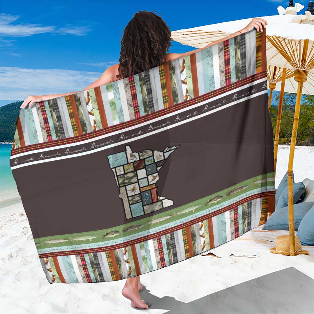 In The Deep Heart Of Minnesota Christmas Design Sarong Xmas Holiday Patterns - Wonder Print Shop