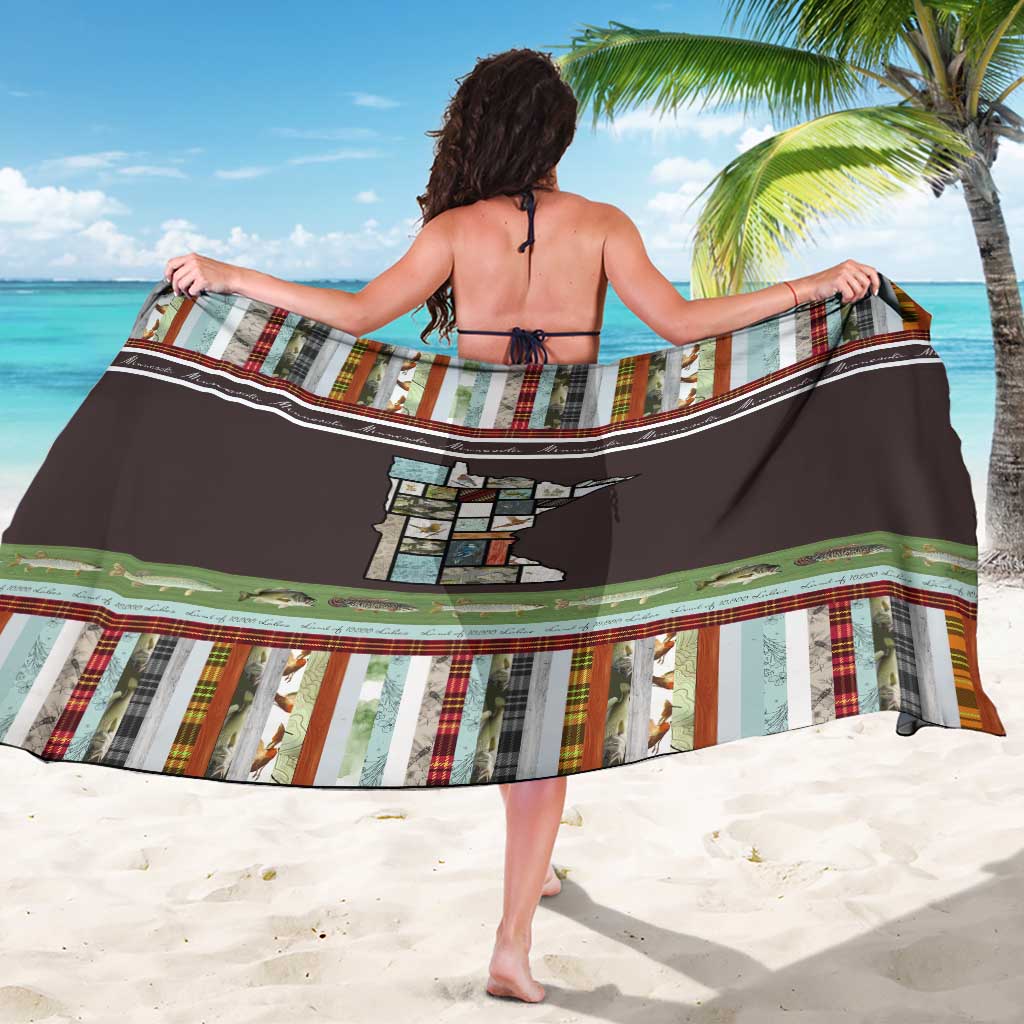 In The Deep Heart Of Minnesota Christmas Design Sarong Xmas Holiday Patterns - Wonder Print Shop