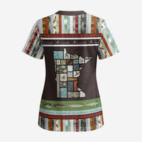 In The Deep Heart Of Minnesota Christmas Design Scrub Top Xmas Holiday Patterns - Wonder Print Shop