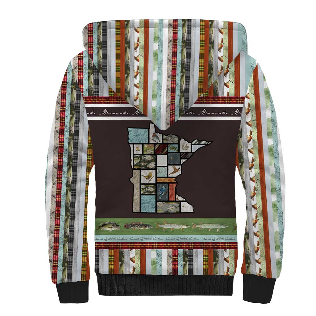 In The Deep Heart Of Minnesota Christmas Design Sherpa Hoodie Xmas Holiday Patterns - Wonder Print Shop