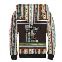 In The Deep Heart Of Minnesota Christmas Design Sherpa Hoodie Xmas Holiday Patterns - Wonder Print Shop