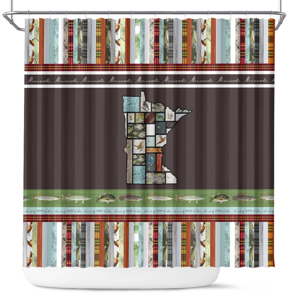 In The Deep Heart Of Minnesota Christmas Design Shower Curtain Xmas Holiday Patterns - Wonder Print Shop