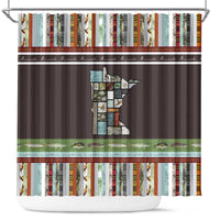 In The Deep Heart Of Minnesota Christmas Design Shower Curtain Xmas Holiday Patterns - Wonder Print Shop