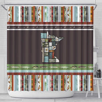 In The Deep Heart Of Minnesota Christmas Design Shower Curtain Xmas Holiday Patterns - Wonder Print Shop