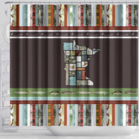 In The Deep Heart Of Minnesota Christmas Design Shower Curtain Xmas Holiday Patterns - Wonder Print Shop