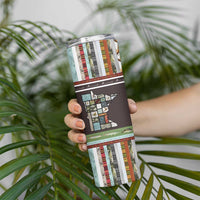 In The Deep Heart Of Minnesota Christmas Design Skinny Tumbler Xmas Holiday Patterns - Wonder Print Shop