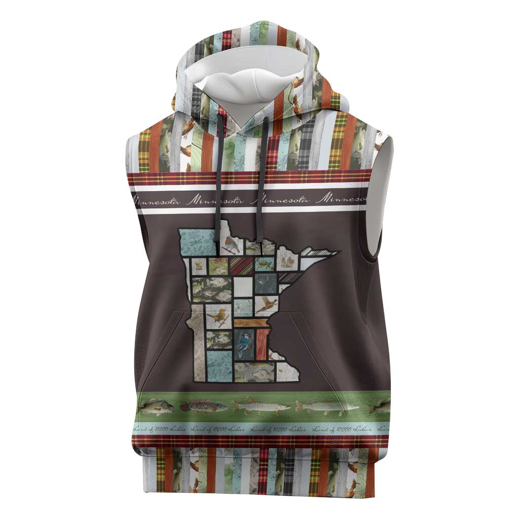 In The Deep Heart Of Minnesota Christmas Design Sleeveless Hoodie Xmas Holiday Patterns - Wonder Print Shop