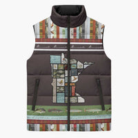 In The Deep Heart Of Minnesota Christmas Design Sleeveless Puffer Jacket Xmas Holiday Patterns - Wonder Print Shop