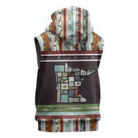 In The Deep Heart Of Minnesota Christmas Design Sleeveless Zip Hoodie Xmas Holiday Patterns - Wonder Print Shop